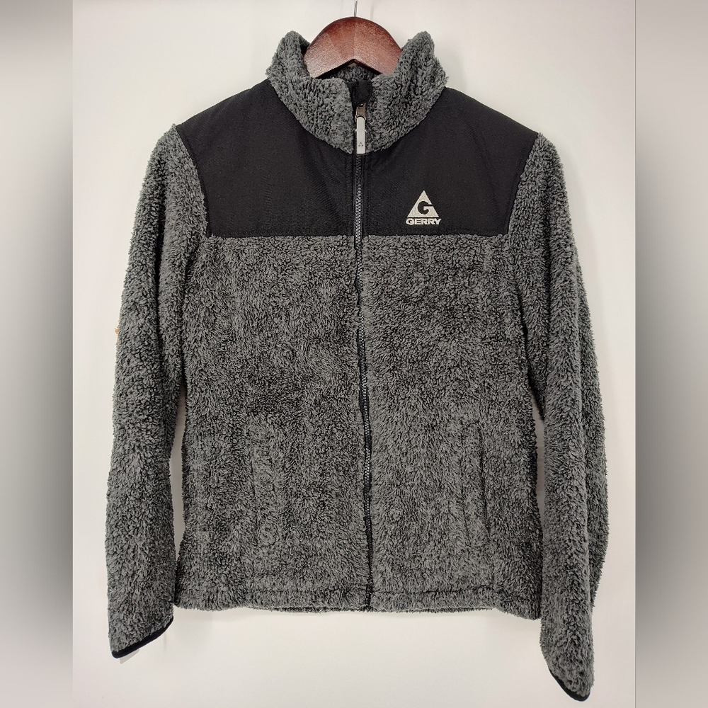 Gerry Black and Gray Sherpa Jacket Boys Large 14/16